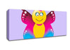 Butterfly Cartoon Face Lilac Canvas Wall Art