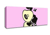 Dog Paw Print Scarf Pink Canvas Wall Art