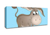 Donkey Short Legs Baby Blue Canvas Wall Art