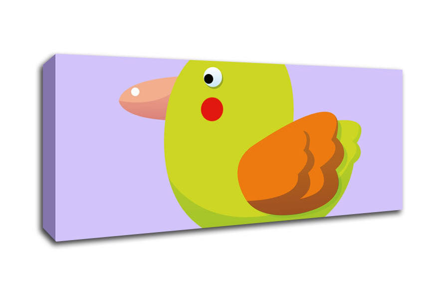 Red Spot Bird Lilac Canvas Wall Art
