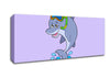 Snorkeling Dolphin Lilac Canvas Wall Art