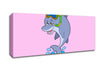 Snorkeling Dolphin Pink Canvas Wall Art