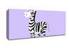 Standing Zebra Lilac Canvas Wall Art