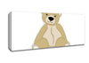 Stitched Up Teddy White Canvas Wall Art