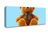 Teddy Bear Bow Baby Blue Canvas Wall Art