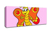 Waving Butterfly Pink Canvas Wall Art