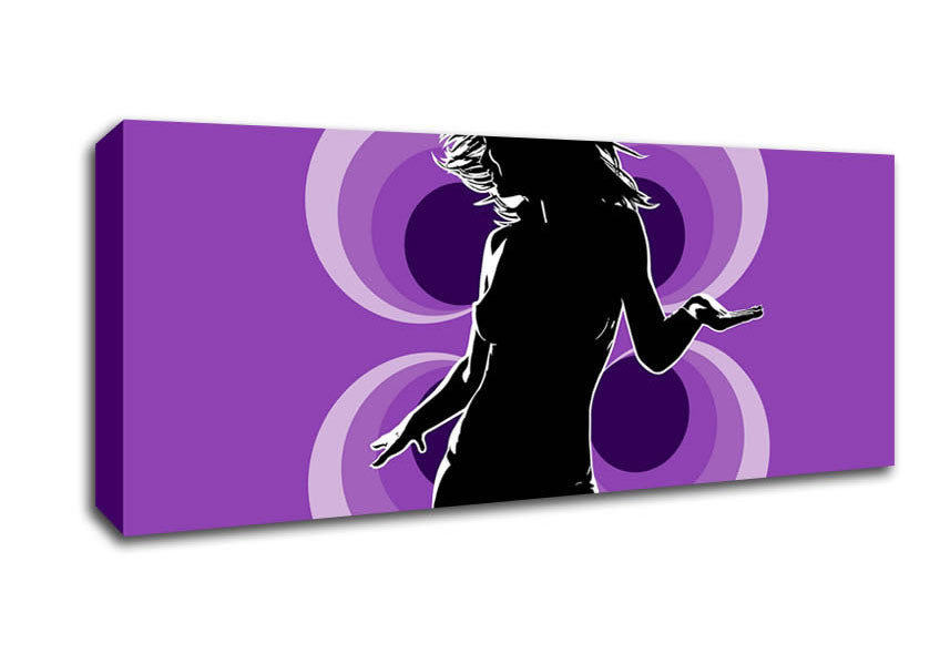 Purple Disco Diva Canvas Wall Art