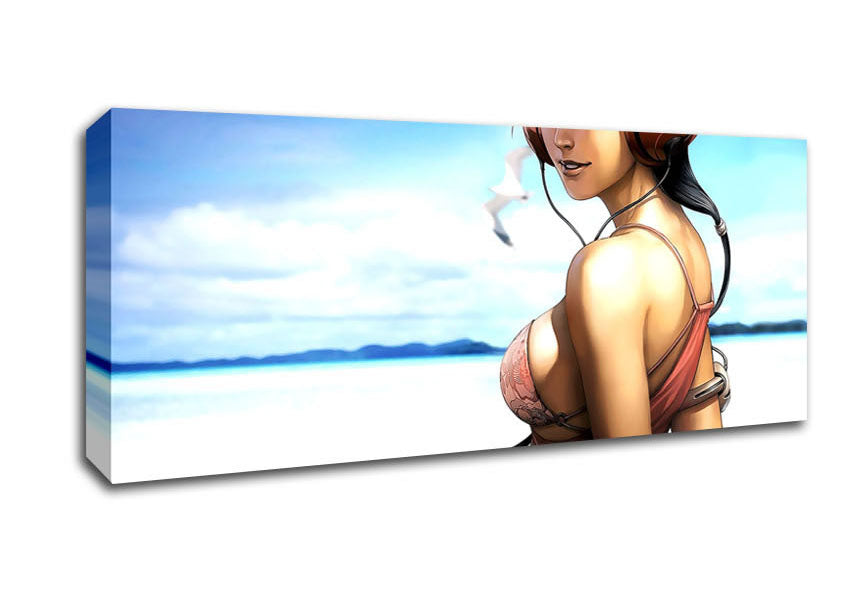 Music Girl Canvas Wall Art