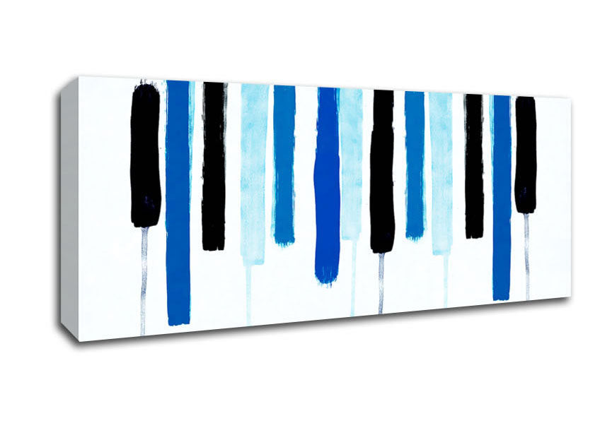 Piano Key Blues Canvas Wall Art