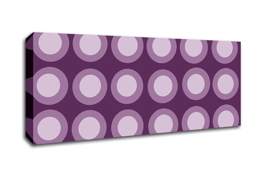 Circles Of Light Lilac On Lilac Canvas Wall Art