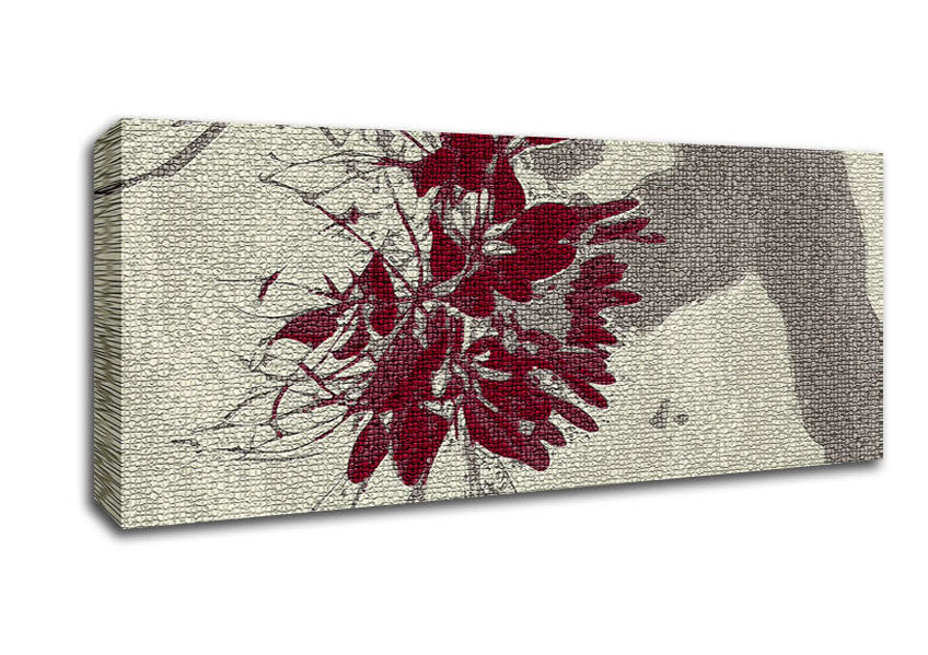 Retreat Grey Red Canvas Wall Art