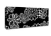 White On Black Bloom Canvas Wall Art