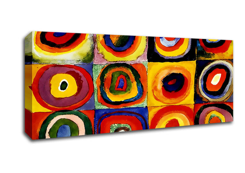 Circles And Squares Canvas Wall Art