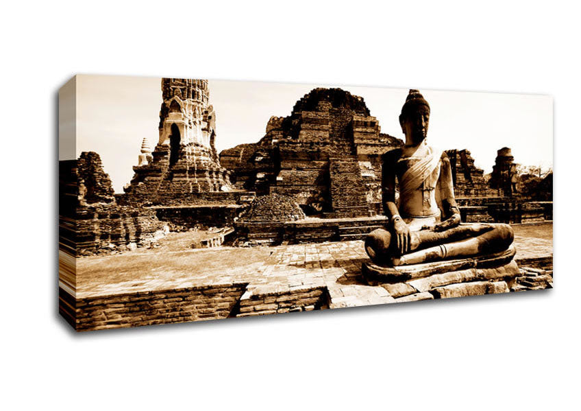 Buddha Ancient Temple Canvas Wall Art