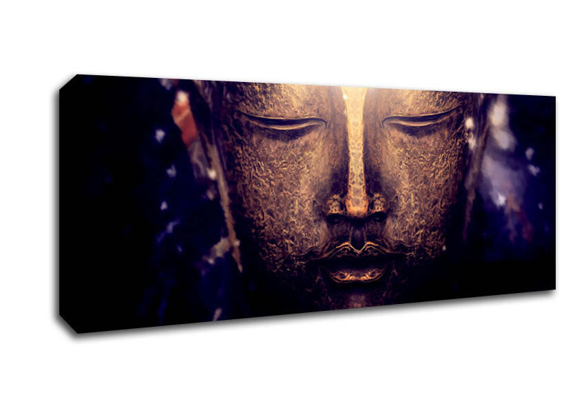 Light From The Buddha Face Canvas Wall Art