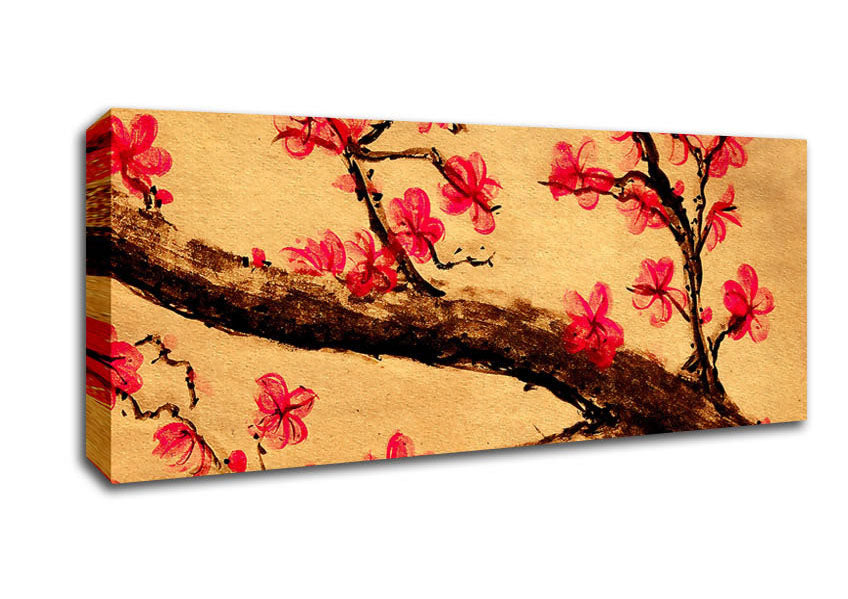 Cherry Blossom Painting Canvas Wall Art