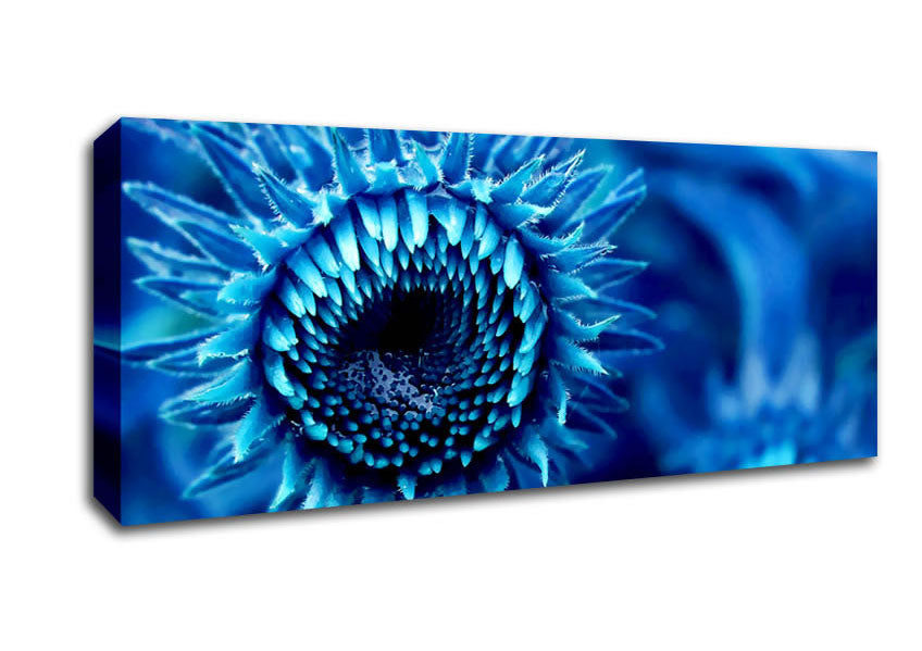 Blue Sunflower Canvas Wall Art