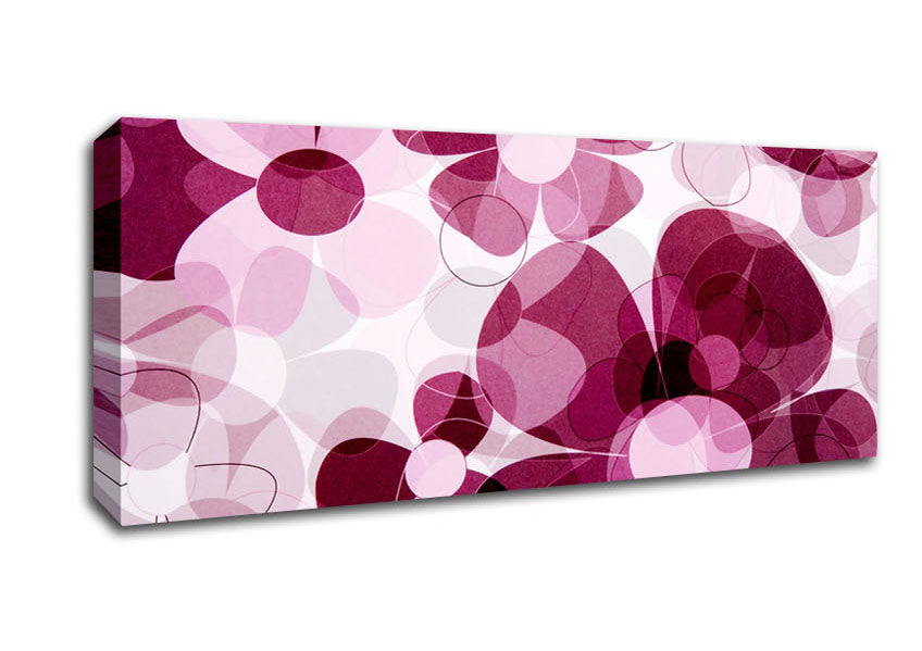 Mauve Pink Daisies Canvas Wall Art