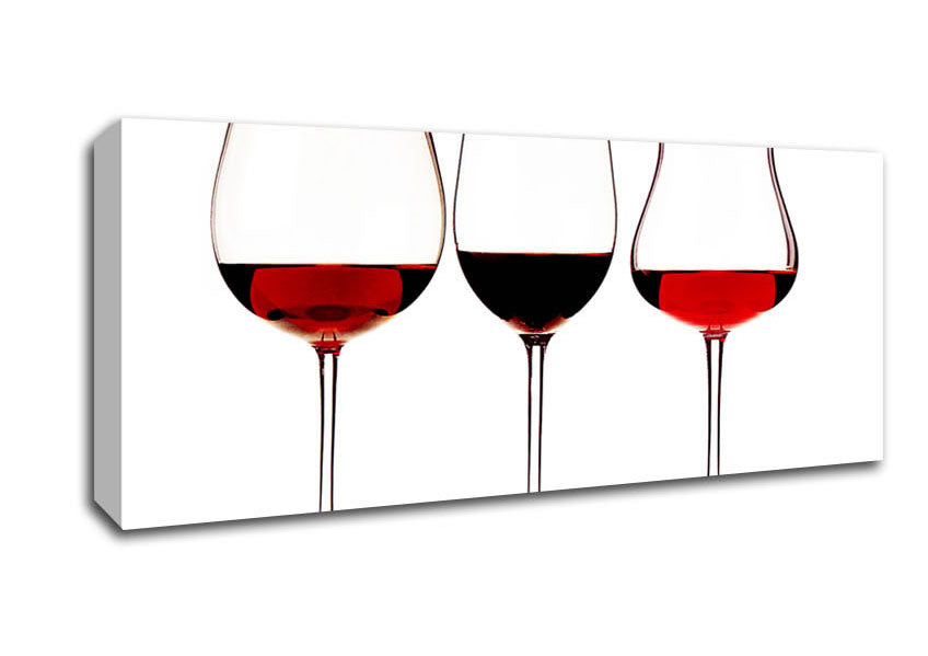 Red Wine Glasses Canvas Wall Art