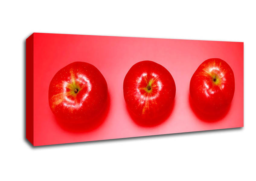 Red Apple Trio Canvas Wall Art