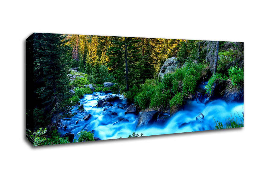 The Movement Of The Mountain Lake Canvas Wall Art