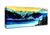 Snowy Mountains And Fog Filled Valley Canvas Wall Art