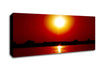 Orange Lake Sun Canvas Wall Art