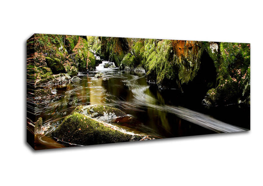 Woodland Stream Flows Canvas Wall Art