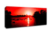 Red Ocean Sun Blaze Canvas Wall Art