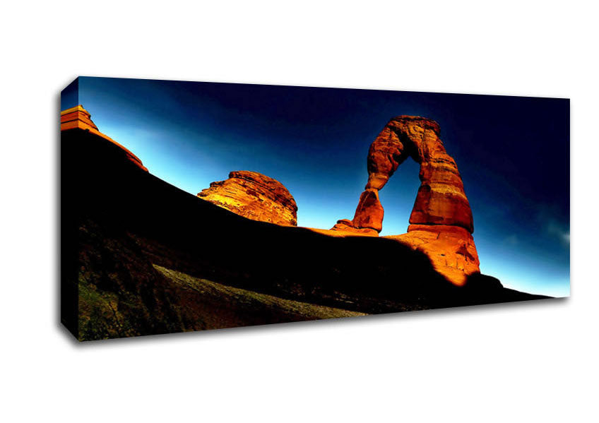 Arch Rock Night Canvas Wall Art