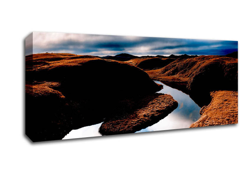Small River Island Canvas Wall Art