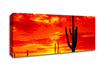 Red Desert Cactus Canvas Wall Art