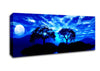 Blue Twin Island Moon Canvas Wall Art