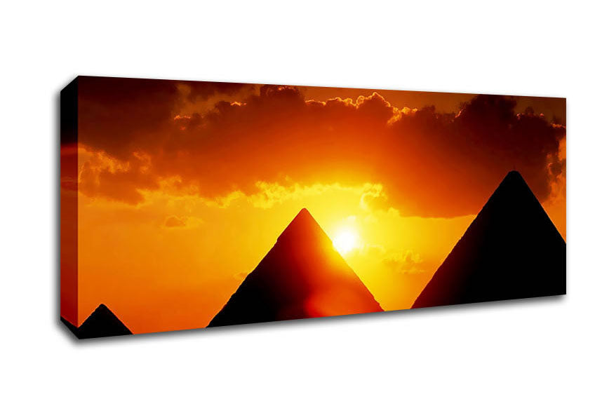 Pyramid Sunrise Canvas Wall Art
