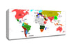 World Map Names Canvas Wall Art