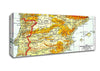 Map Of Spain Canvas Wall Art