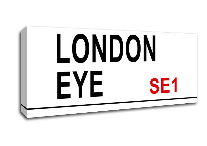 London Eye Signs Canvas Wall Art