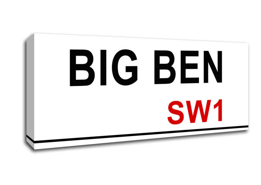 Big Ben Signs Canvas Wall Art