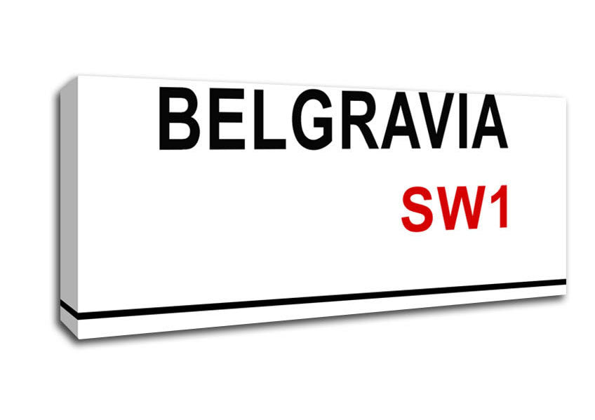 Belgravia Signs Canvas Wall Art