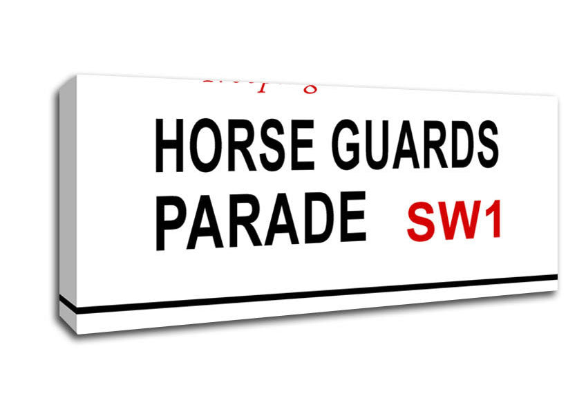 Horse Guards Parade Signs Canvas Wall Art