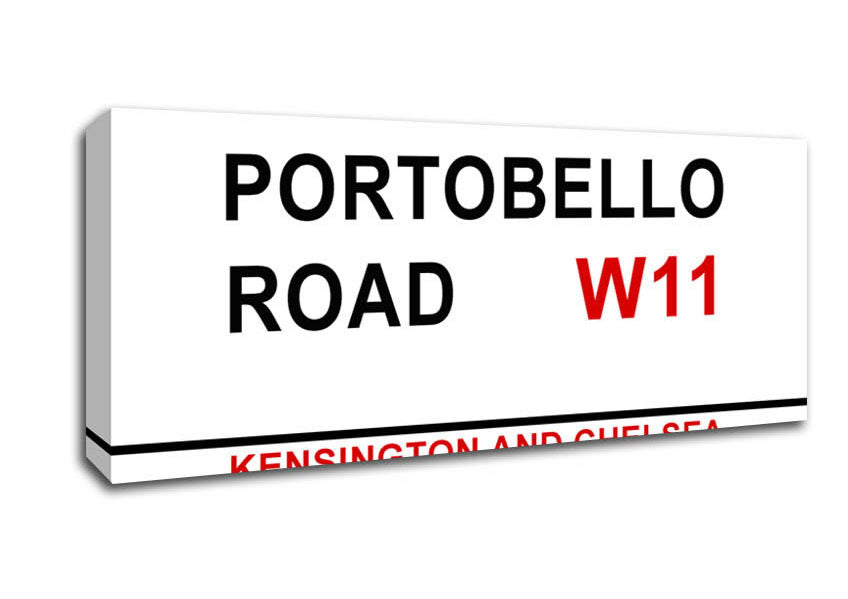 Portobello Road Signs Canvas Wall Art