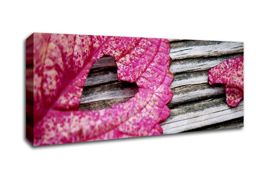 Heart Leaf Canvas Wall Art