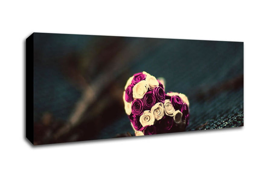 Roses Heart Canvas Wall Art