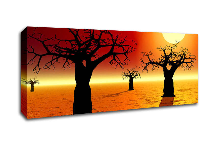 Surreal Desert Trees Canvas Wall Art