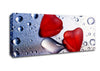 Red Love Hearts Canvas Wall Art
