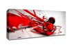 Red Headphone Blast Canvas Wall Art