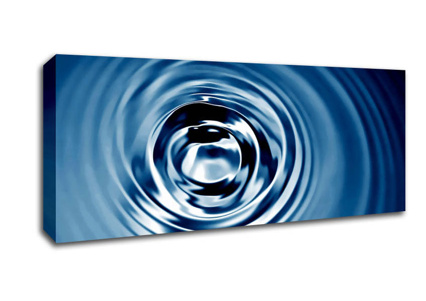 Blue Water Swirls Canvas Wall Art