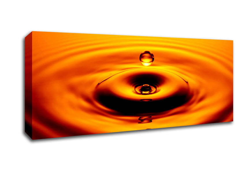 Orange Water Droplet Canvas Wall Art