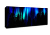 Blue Northern Lights Through The Forest Canvas Wall Art