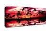 Pink Palm Tree Reflections Canvas Wall Art